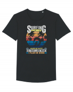 Surfing makes me happy so that's just what I plan on doing Tricou mânecă scurtă guler larg Bărbat Skater