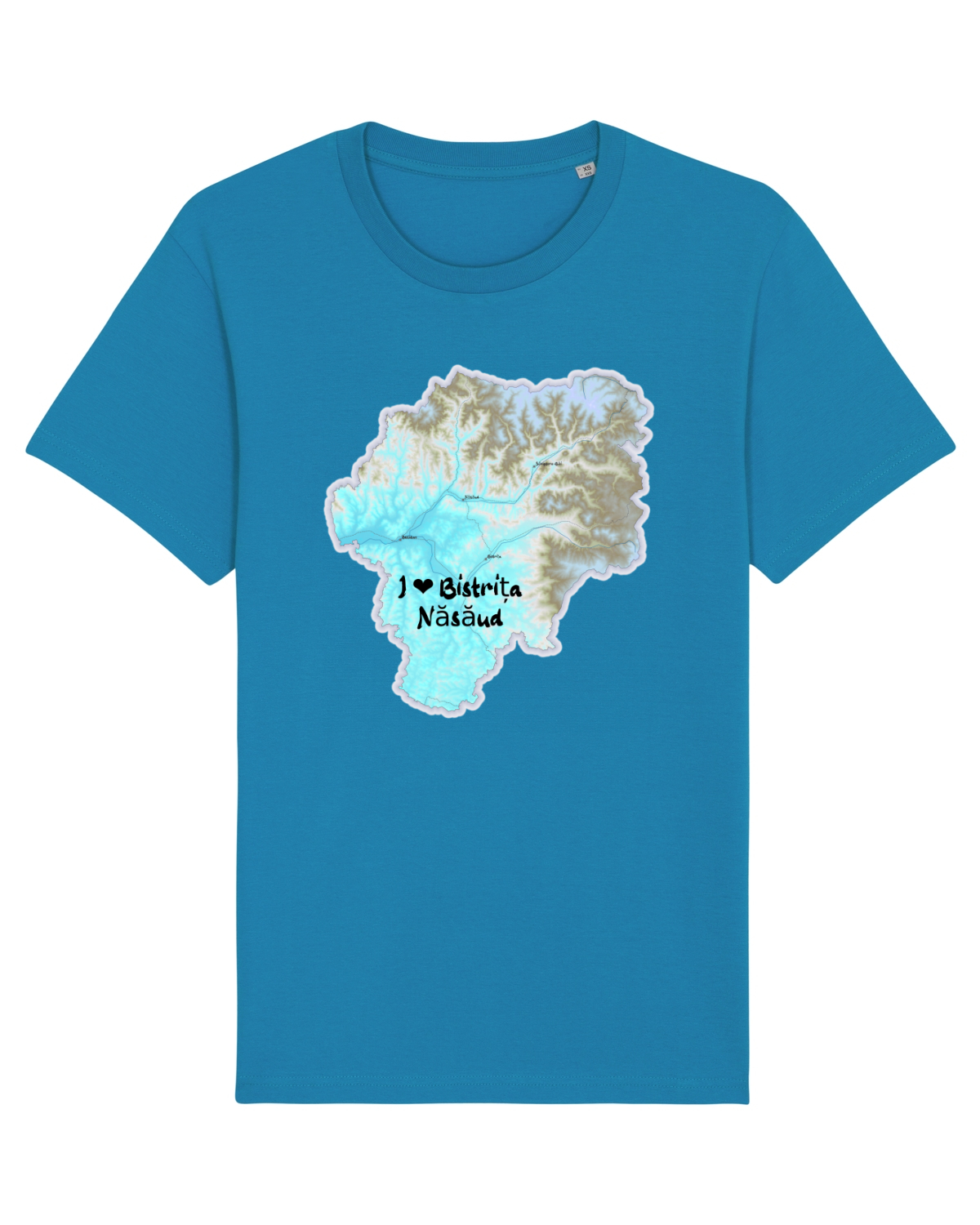 Tricou mânecă scurtă Unisex Rocker Azur
