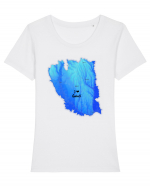 Galați County Map Tricou mânecă scurtă guler larg fitted Damă Expresser