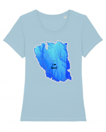 Galați County Map Sky Blue