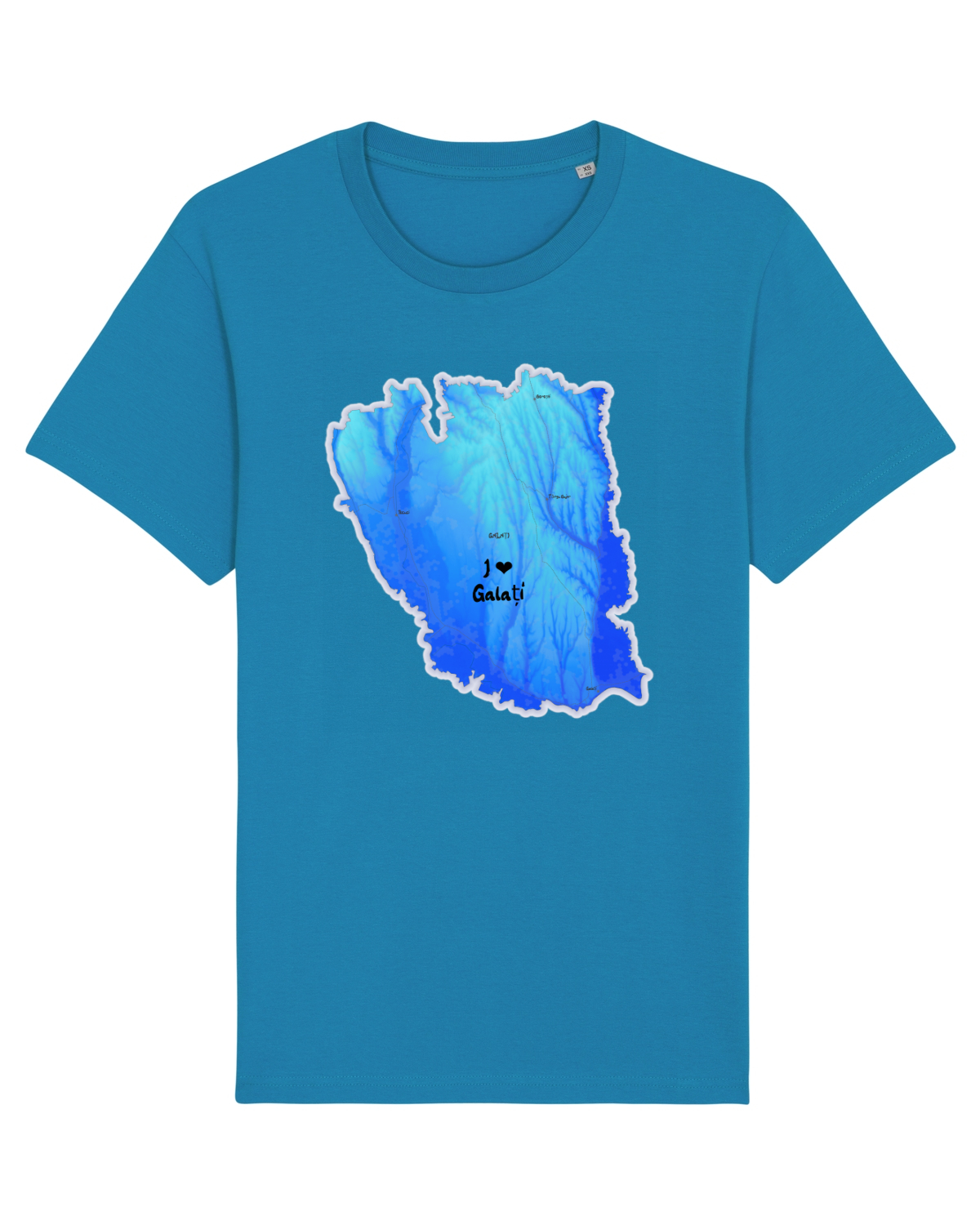 Tricou mânecă scurtă Unisex Rocker Azur