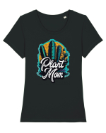 Plant Mom Tricou mânecă scurtă guler larg fitted Damă Expresser