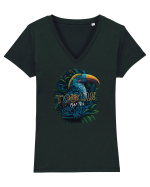 TOUCAN play this game Tricou mânecă scurtă guler V Damă Evoker