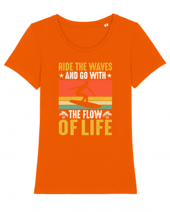 Ride the waves and go with the flow of life Bright Orange