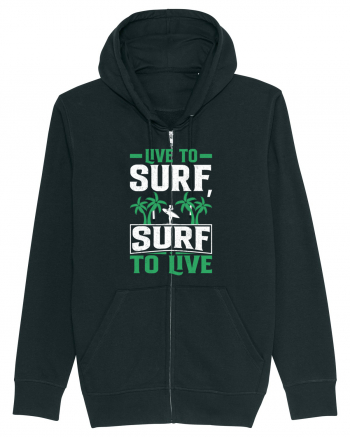 Live to surf, surf to live Black