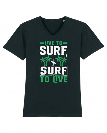 Live to surf, surf to live Black