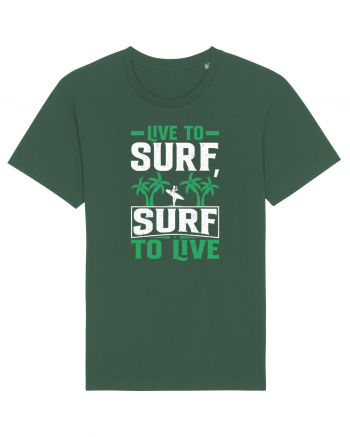 Live to surf, surf to live Bottle Green