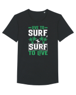 Live to surf, surf to live Tricou mânecă scurtă guler larg Bărbat Skater