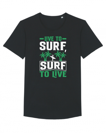 Live to surf, surf to live Black