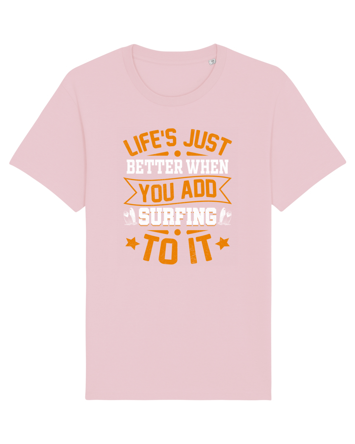 Tricou mânecă scurtă Unisex Rocker Cotton Pink