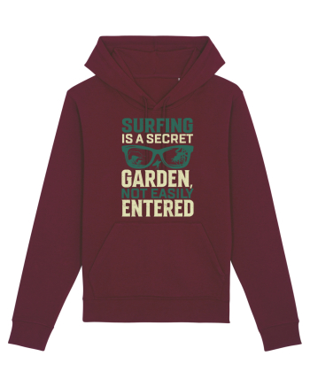 Surfing is a secret garden, not easily entered. Burgundy