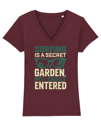 Surfing is a secret garden, not easily entered. Burgundy