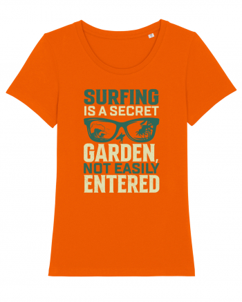 Surfing is a secret garden, not easily entered. Bright Orange