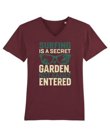 Surfing is a secret garden, not easily entered. Burgundy