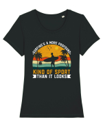 Surfing's a more profound kind of sport than it looks Tricou mânecă scurtă guler larg fitted Damă Expresser