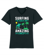 Surfing is such an amazing concept Tricou mânecă scurtă guler V Bărbat Presenter