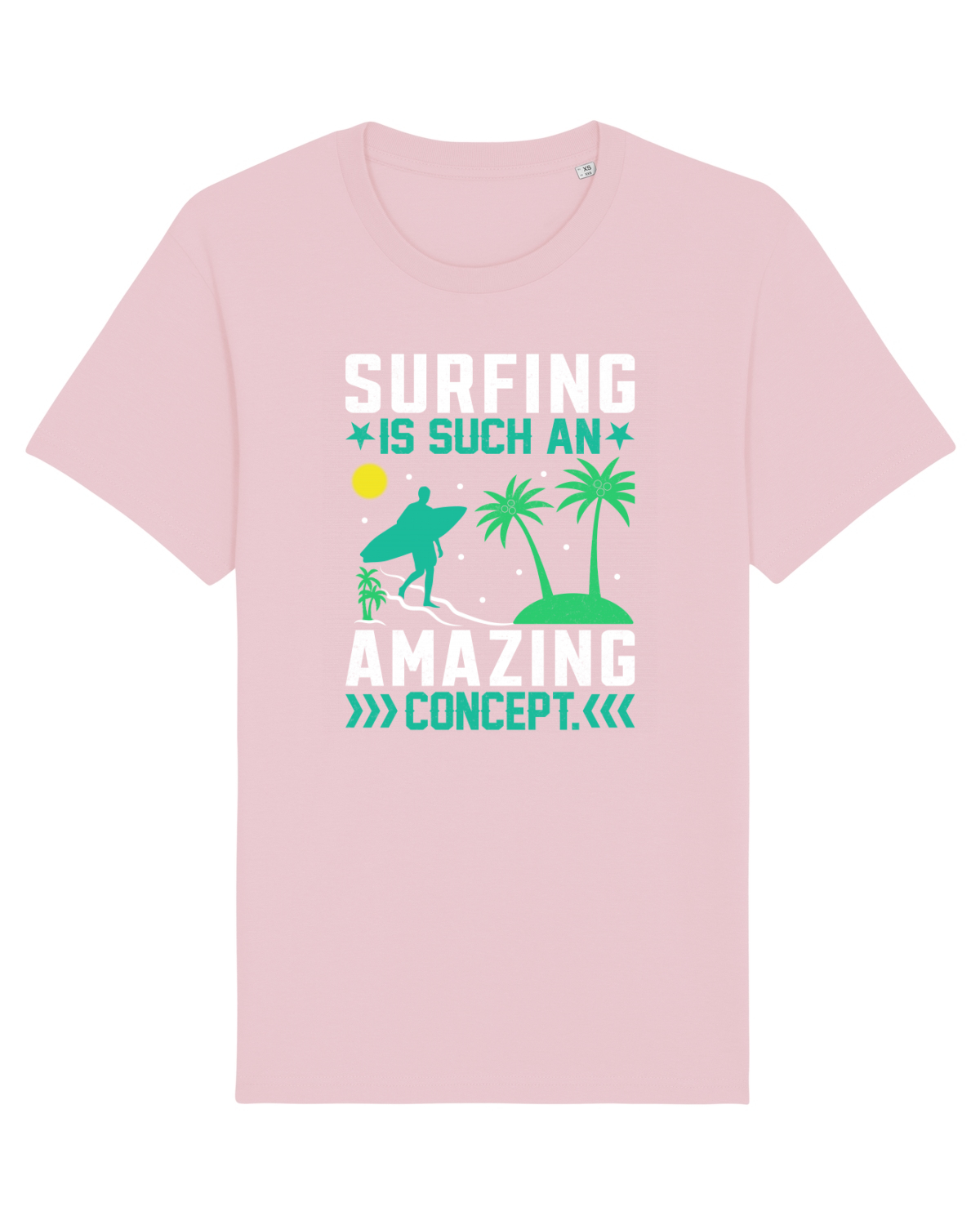 Tricou mânecă scurtă Unisex Rocker Cotton Pink