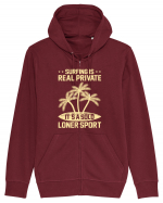 Surfing is real private. It's a solo loner sport. Hanorac cu fermoar Unisex Connector