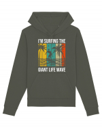 I'm surfing the giant life wave Hanorac Unisex Drummer
