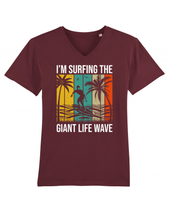 I'm surfing the giant life wave Burgundy