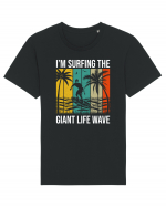 I'm surfing the giant life wave Tricou mânecă scurtă Unisex Rocker