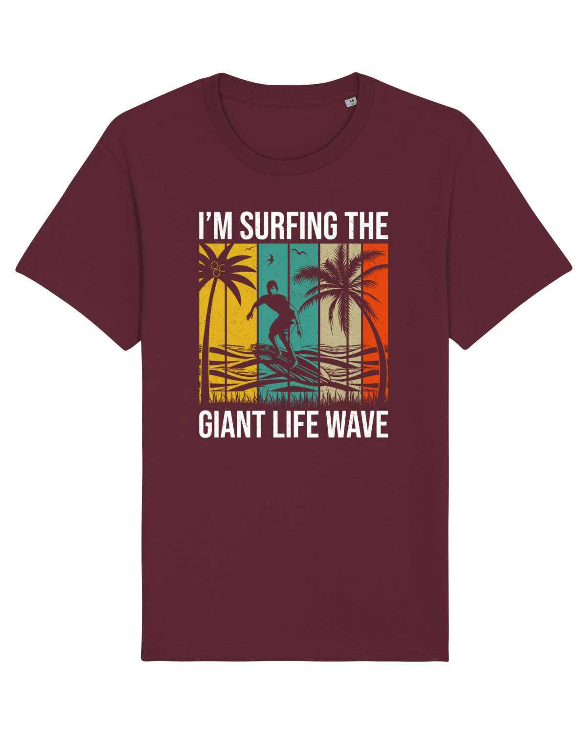 Tricou mânecă scurtă Unisex Rocker Burgundy