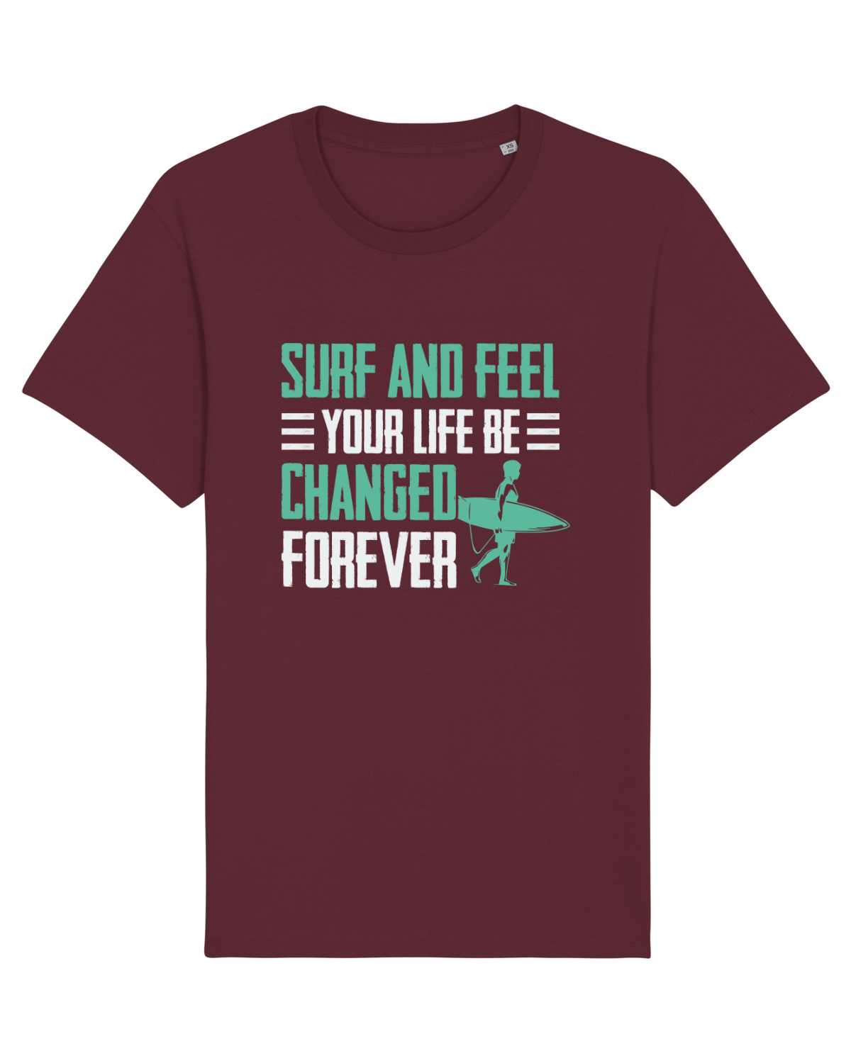 Tricou mânecă scurtă Unisex Rocker Burgundy