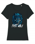 I am part wolf Tricou mânecă scurtă guler larg fitted Damă Expresser