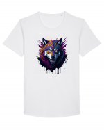 Wolf Spirit Tricou mânecă scurtă guler larg Bărbat Skater