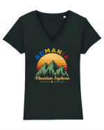 Romania Mountain Explorer Tricou mânecă scurtă guler V Damă Evoker