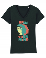 Open Your Mind Tricou mânecă scurtă guler V Damă Evoker