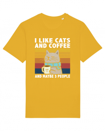 I Like Cats And Coffee And Maybe 3 People Spectra Yellow