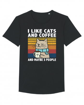 I Like Cats And Coffee And Maybe 3 People Black