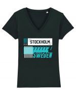 Stockholm Tricou mânecă scurtă guler V Damă Evoker