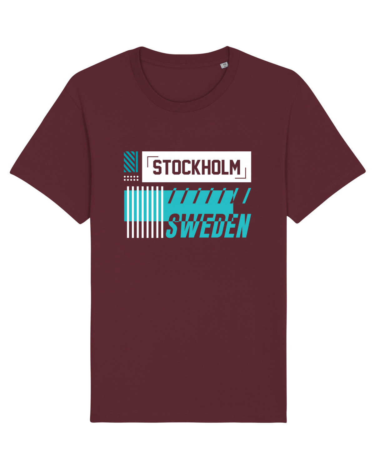 Tricou mânecă scurtă Unisex Rocker Burgundy