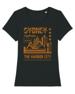 Sydney Tricou mânecă scurtă guler larg fitted Damă Expresser