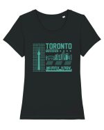 Toronto Tricou mânecă scurtă guler larg fitted Damă Expresser