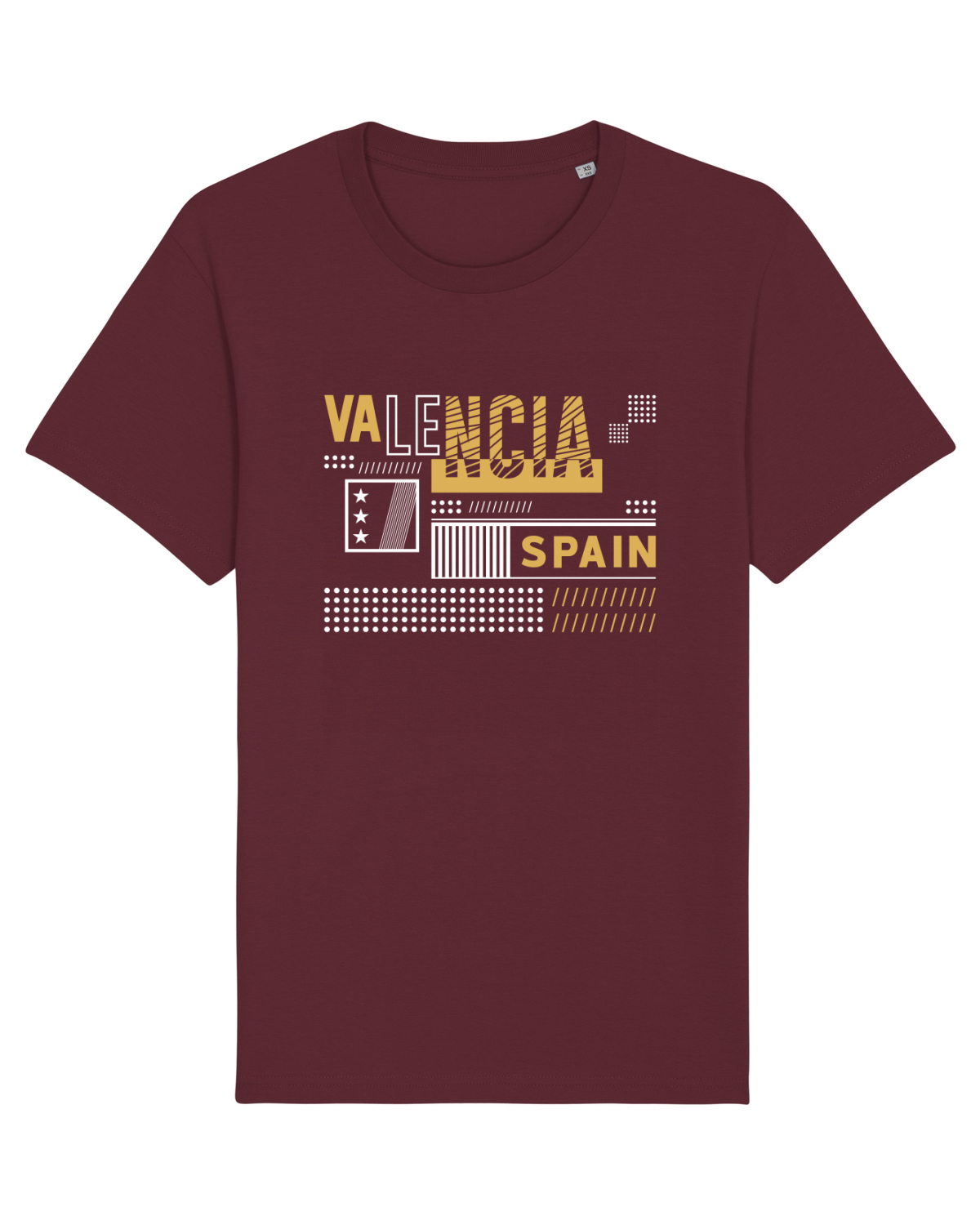 Tricou mânecă scurtă Unisex Rocker Burgundy