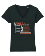 Venice Tricou mânecă scurtă guler V Damă Evoker