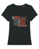 Venice Tricou mânecă scurtă guler larg fitted Damă Expresser