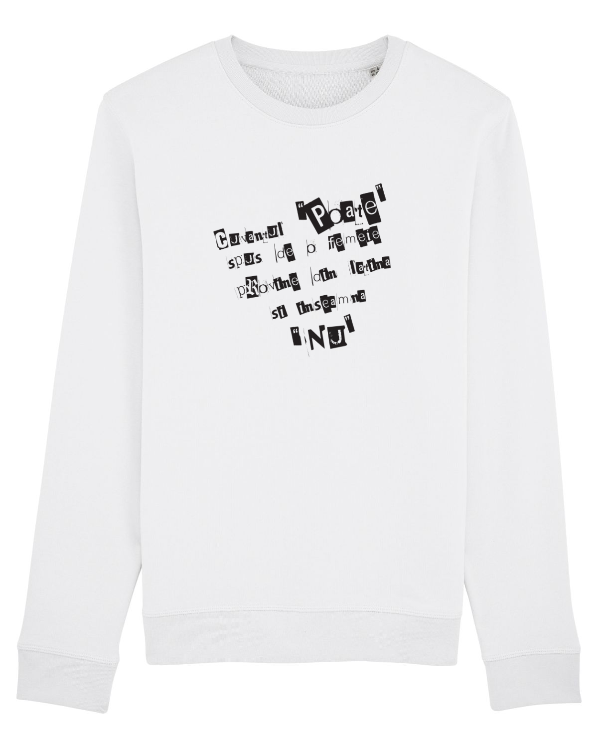 Bluză mânecă lungă Unisex Rise White