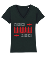 Zurich Tricou mânecă scurtă guler V Damă Evoker