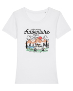 pentru tinerii căsătoriți - And so the adventure begins Tricou mânecă scurtă guler larg fitted Damă Expresser