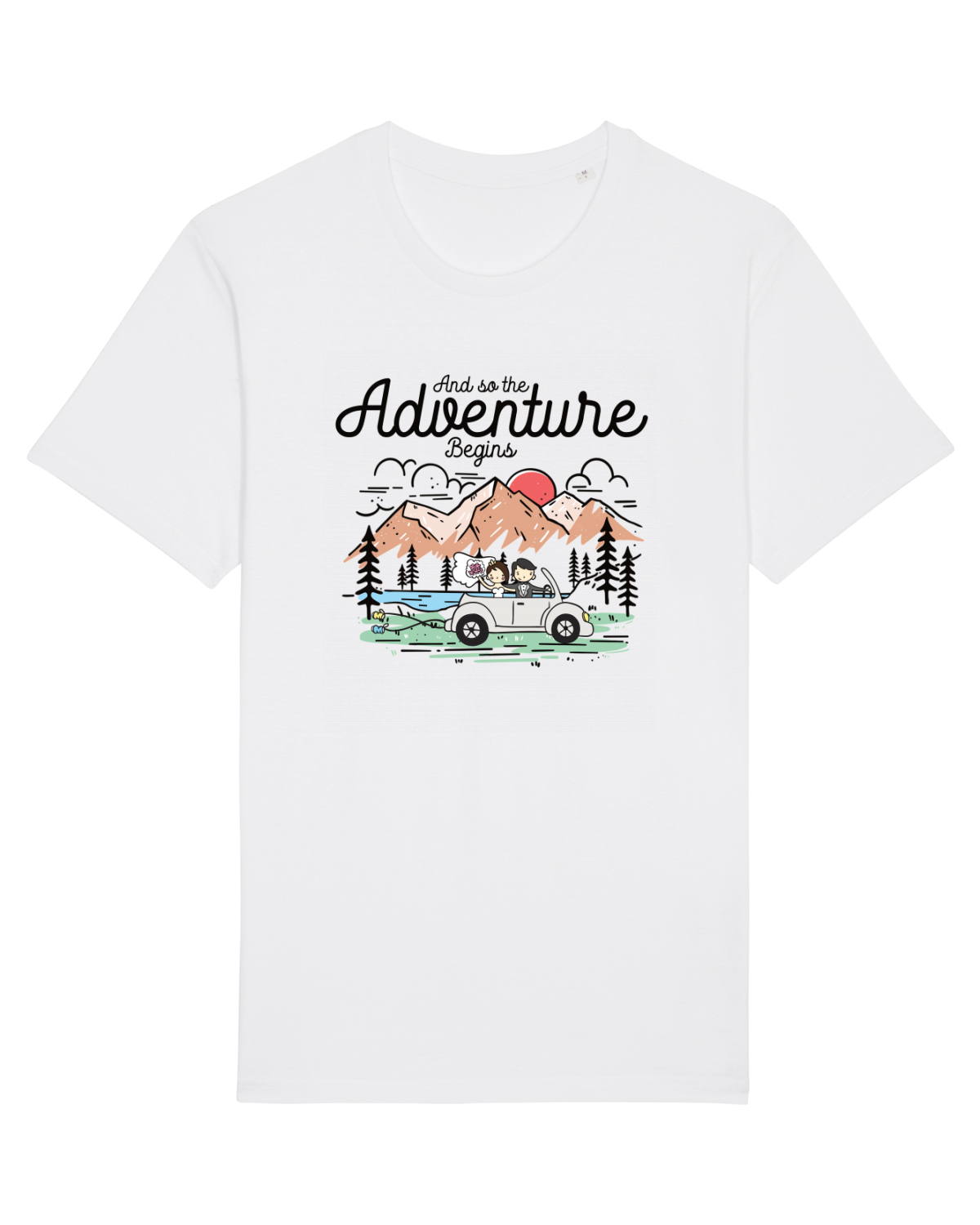 Tricou mânecă scurtă Unisex Rocker White