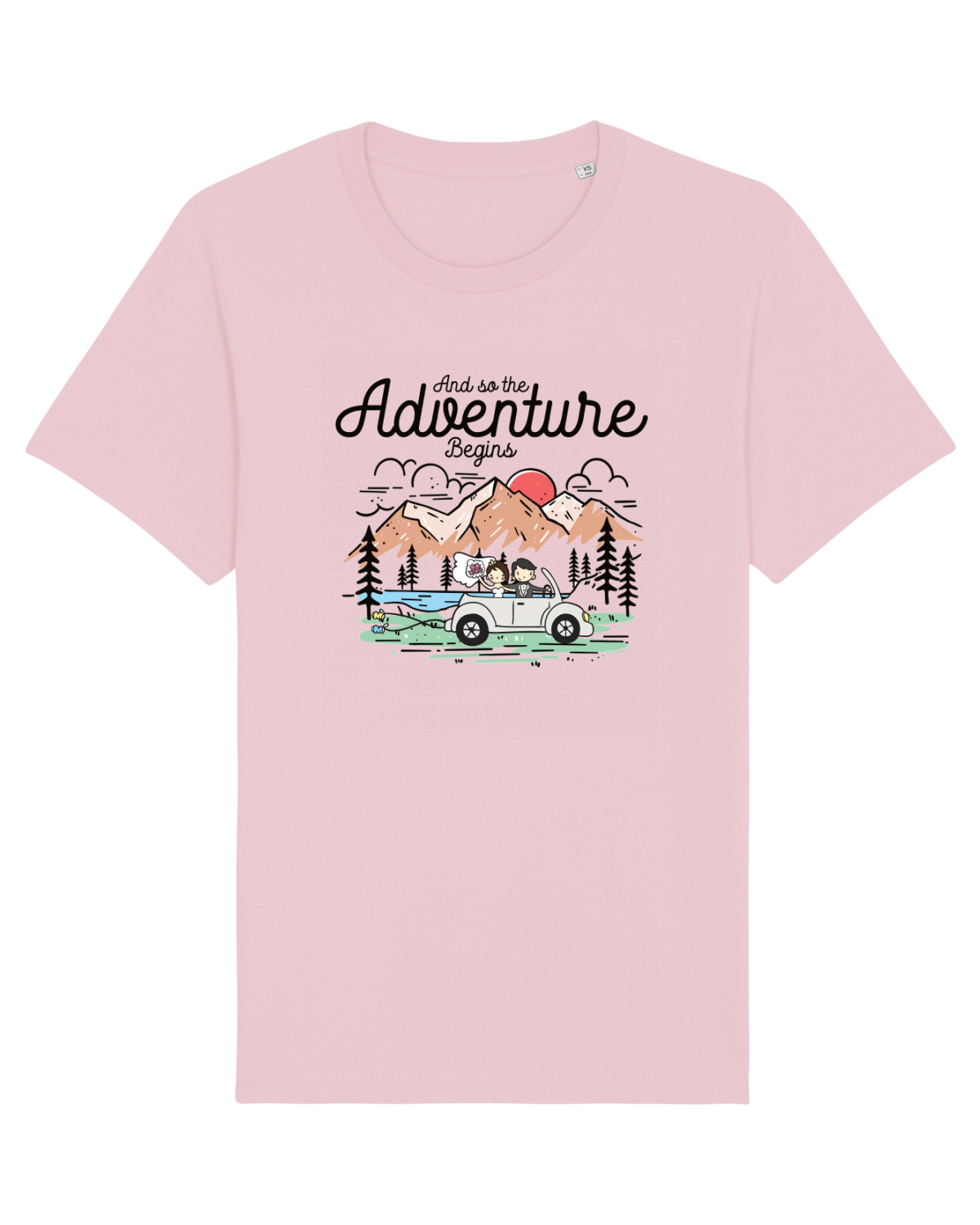 Tricou mânecă scurtă Unisex Rocker Cotton Pink