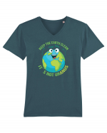 Keep the EARTH clean, it`s not urANUS - Pastreaza Pamantul curat Tricou mânecă scurtă guler V Bărbat Presenter
