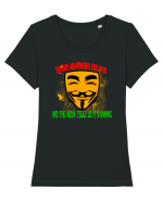 The Rich & Powerful p**s on us & the Media tells us it`s raining Tricou mânecă scurtă guler larg fitted Damă Expresser