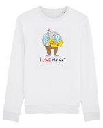 I love my cat Bluză mânecă lungă Unisex Rise