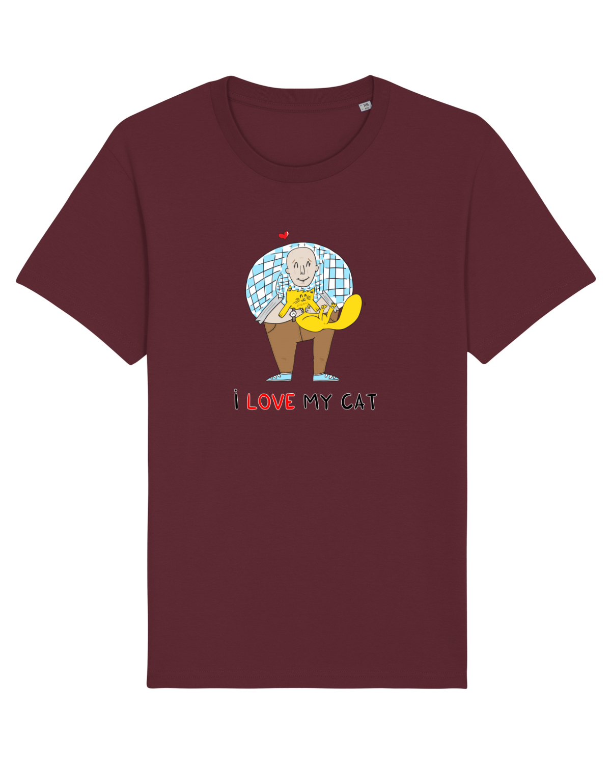 Tricou mânecă scurtă Unisex Rocker Burgundy