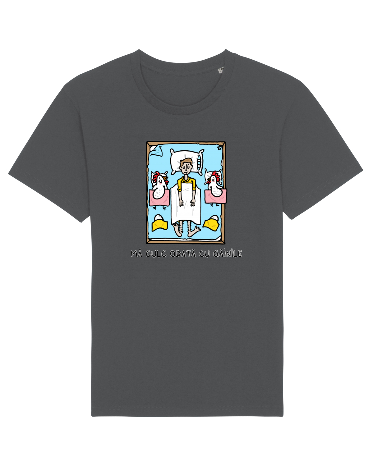 Tricou mânecă scurtă Unisex Rocker Anthracite